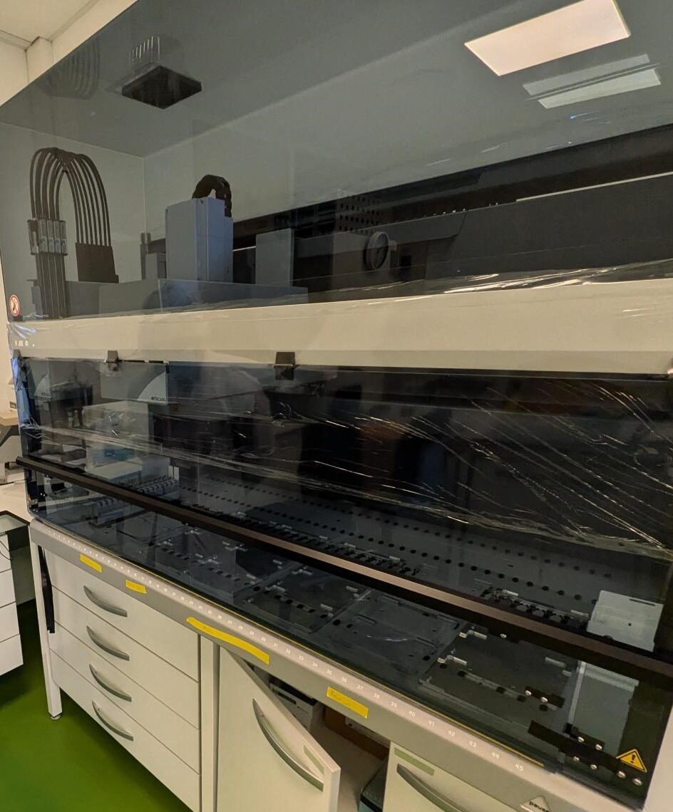 High-throughput screens are performed on a Tecan automated platform